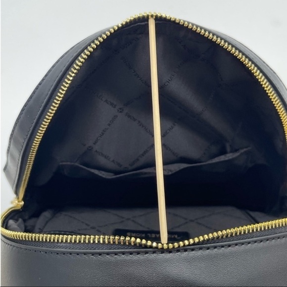 Michael Kors Jaycee Medium Pebbled Leather Backpack Black Leather Black - Picture 10 of 11